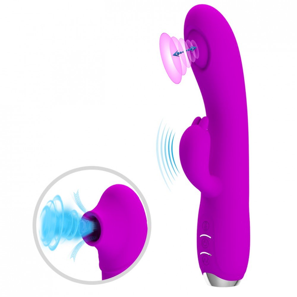 Vibrador Duplo Recarregável em Silicone com Estimulador de Clitóris e 12 Vibrações 18,8x3,5cm Roxo | Foto 02 Vibrador Duplo Recarregável em Silicone com Estimulador de Clitóris e 12 Vibrações 18,8x3,5cm Roxo | Foto 02