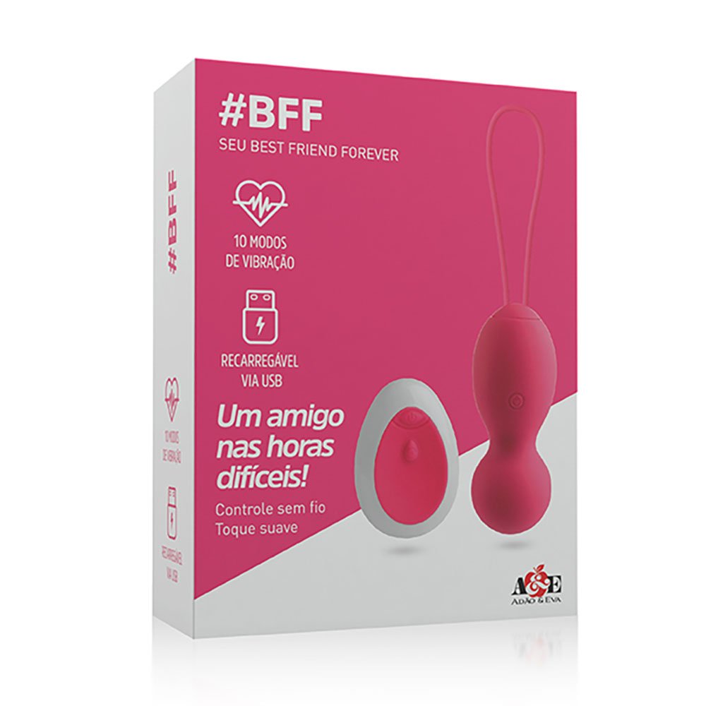 Bola de Pompoarismo Kegel Ball Recarregável em Silicone 10 Vibrações e Controle sem Fio BFF Pink | Foto 03 Bola de Pompoarismo Kegel Ball Recarregável em Silicone 10 Vibrações e Controle sem Fio BFF Pink | Foto 03