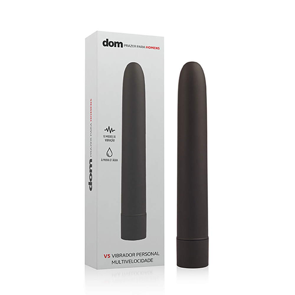 Vibrador Personal em Silicone com 10 Vibrações V5 Preto | Foto 01 Vibrador Personal em Silicone com 10 Vibrações V5 Preto | Foto 01