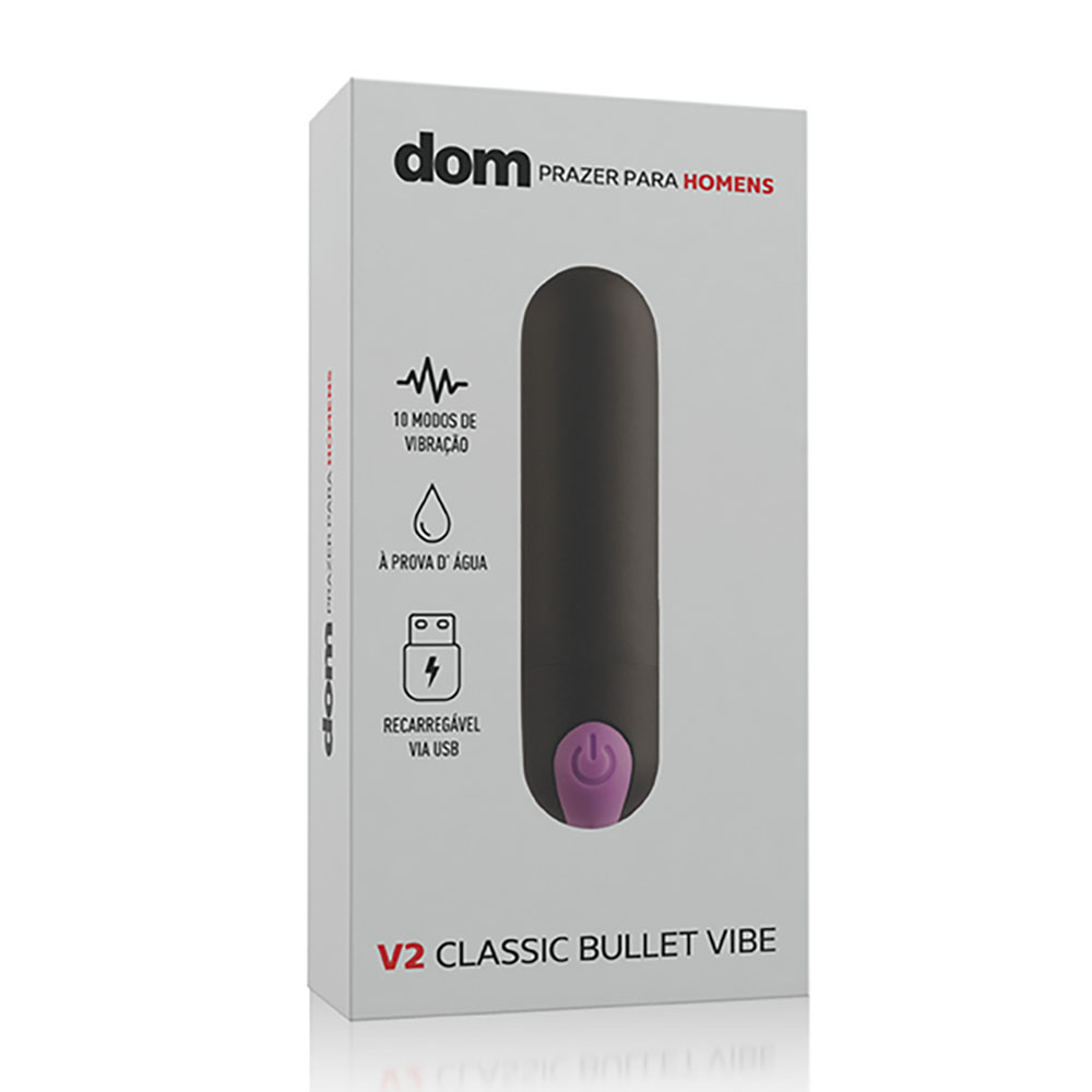 Vibrador Bullet Classic Vibe Recarregável com 10 Vibrações V2 Preto | Foto 03 Vibrador Bullet Classic Vibe Recarregável com 10 Vibrações V2 Preto | Foto 03
