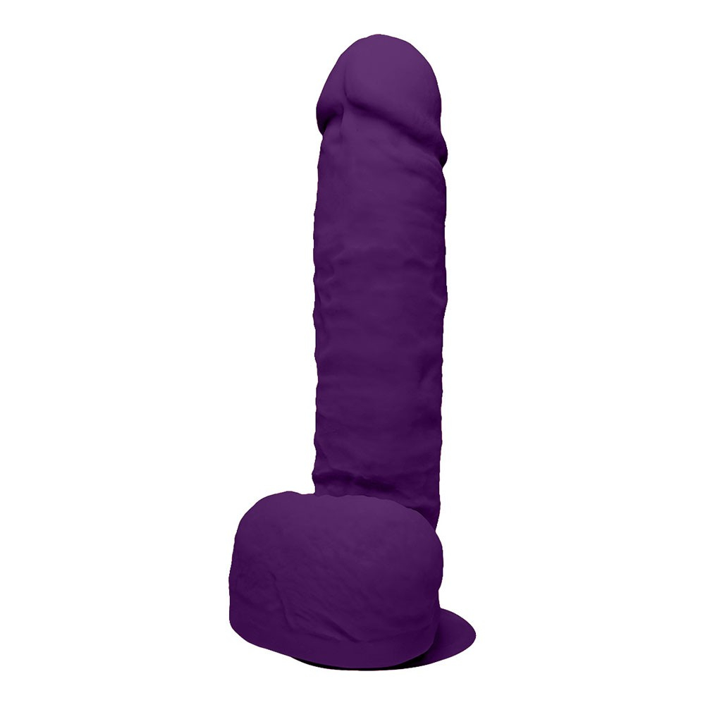 Pênis que Ejacula com Escroto e Ventosa Soft Touch 17,5 x 4,5cm Lilás | Foto 02