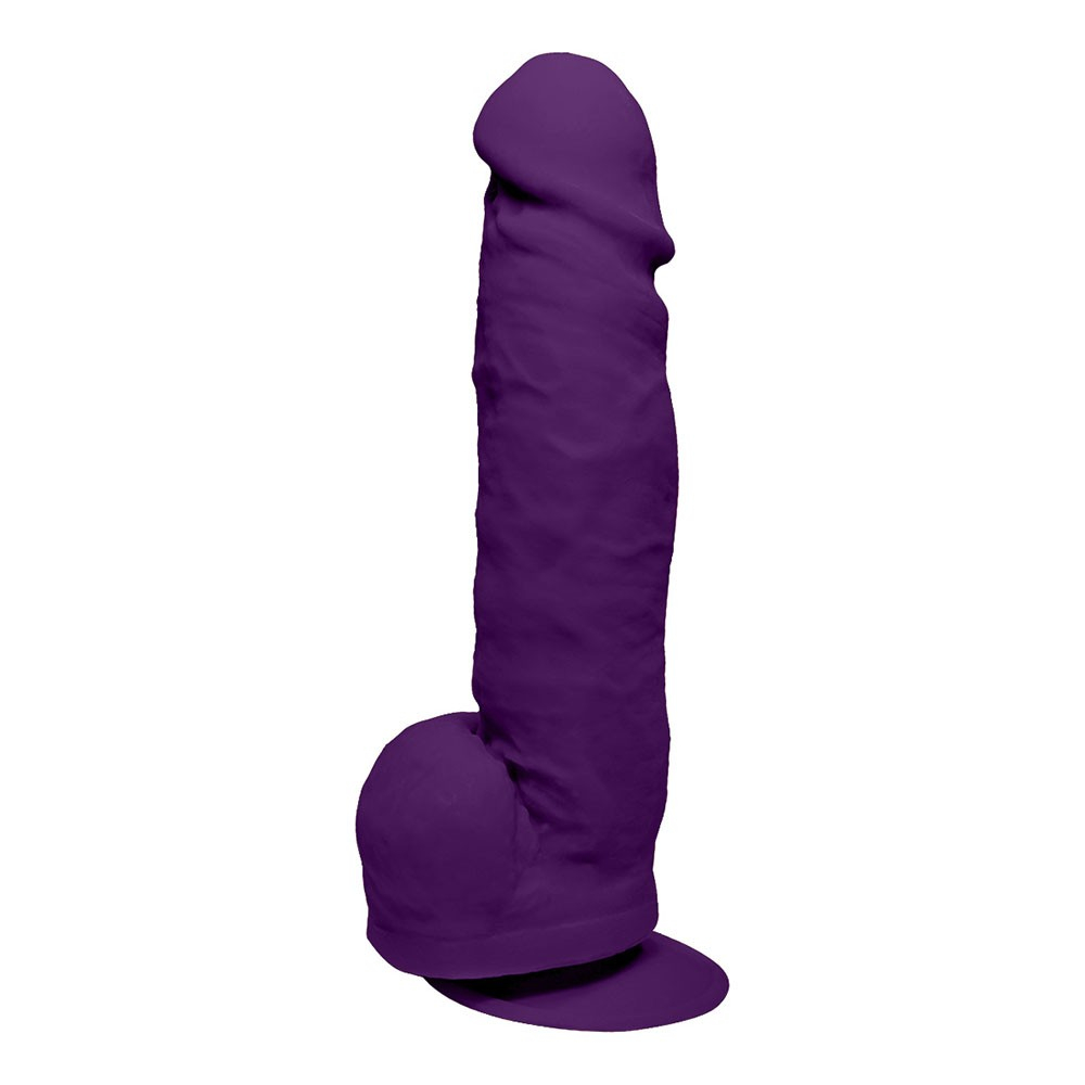 Pênis que Ejacula com Escroto e Ventosa Soft Touch 17,5 x 4,5cm Lilás | Foto 04