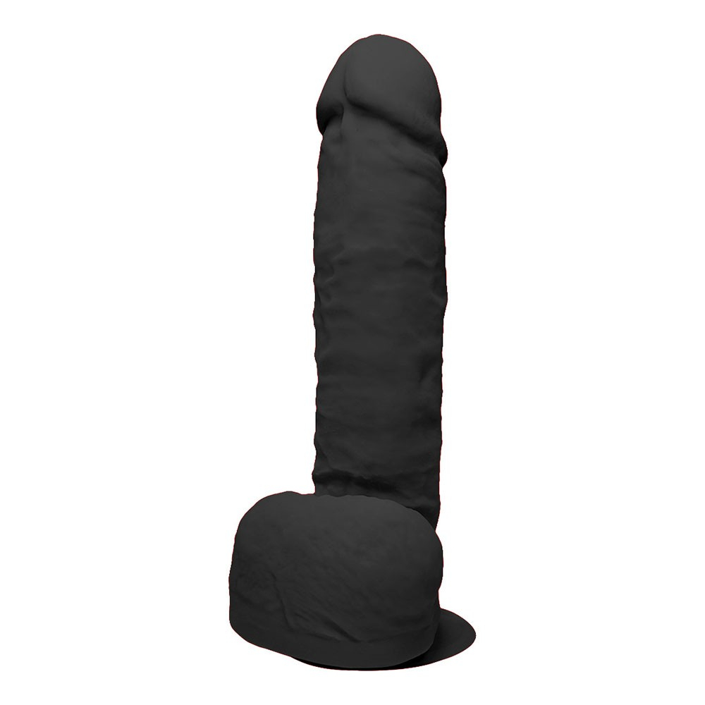 Pênis que Ejacula com Escroto e Ventosa Soft Touch 17,5 x 4,5cm Preto | Foto 02