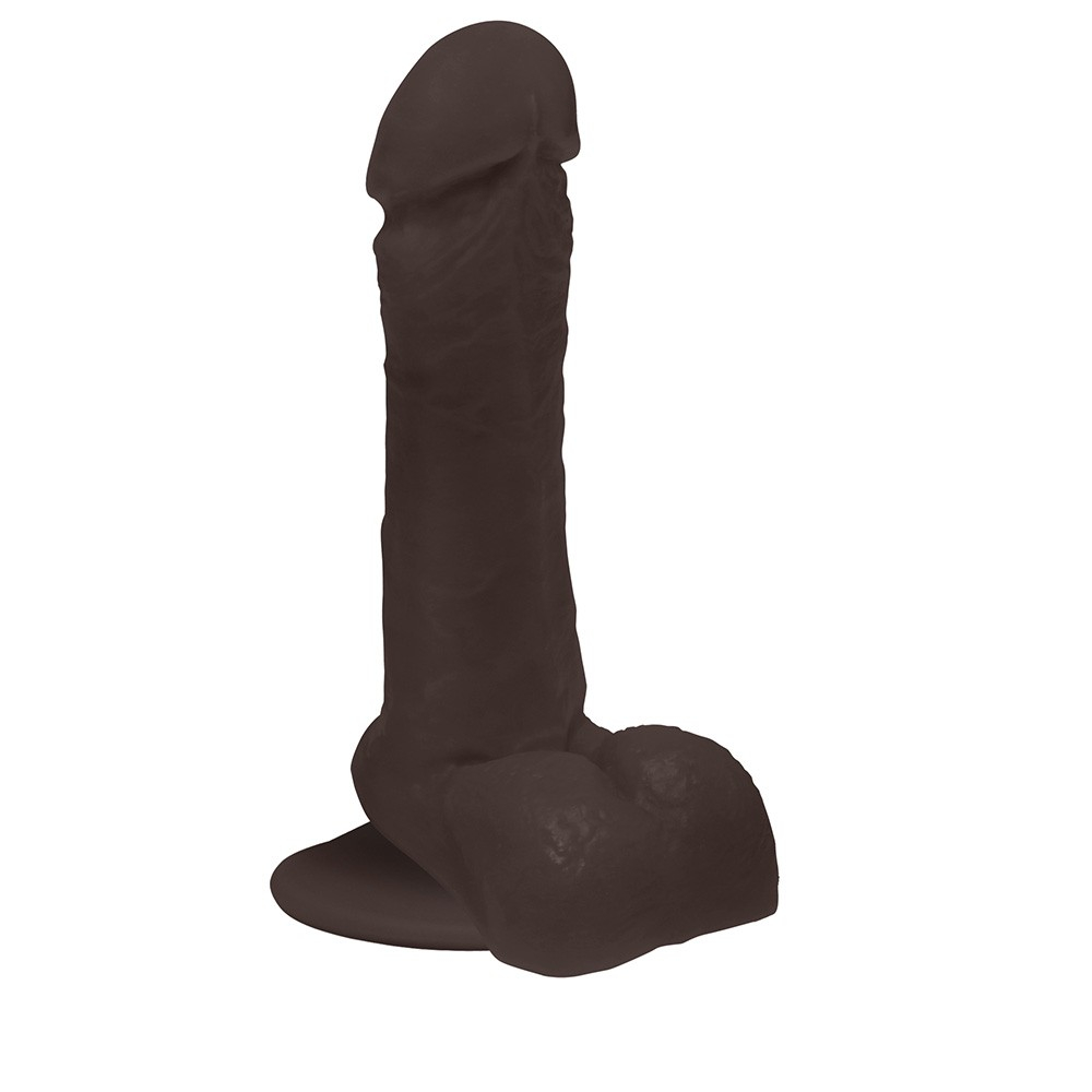 P�nis que Ejacula Flex�vel Ares com Escroto e Ventosa 15 x 4cm Marrom | Foto 03