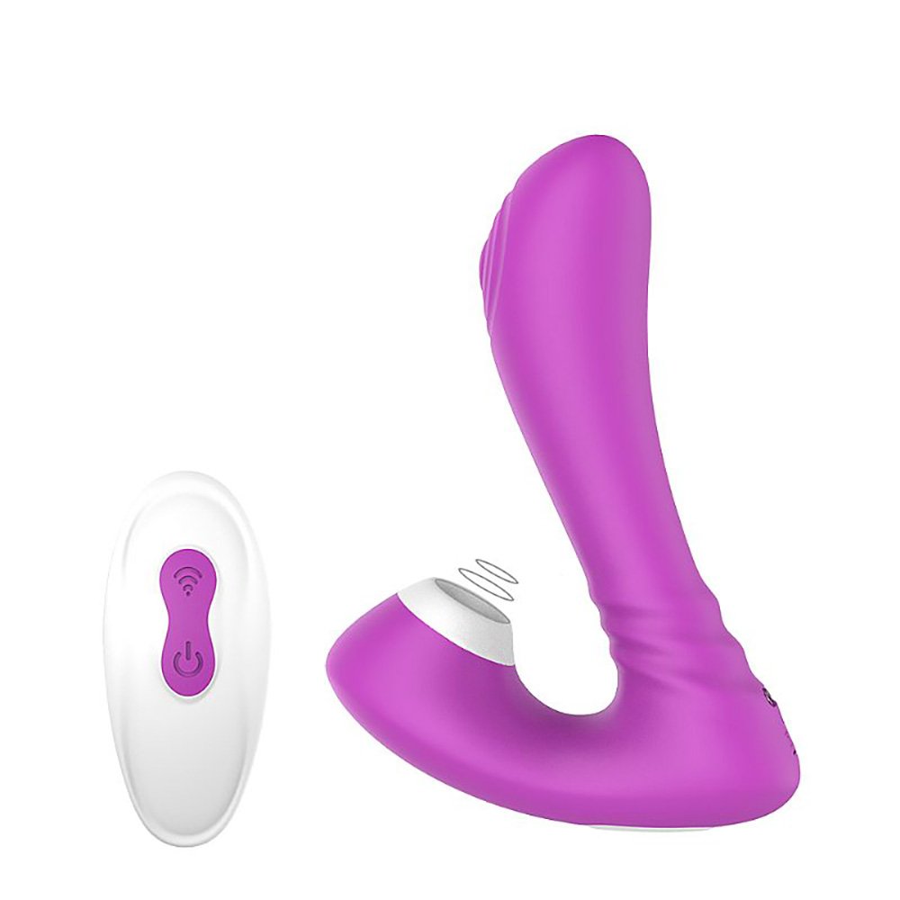 Sugador de Clitóris com Plug em Silicone, Recarregável 9 Vibrações Controle sem Fio Grey-RCT Pink | Foto 01 Sugador de Clitóris com Plug em Silicone, Recarregável 9 Vibrações Controle sem Fio Grey-RCT Pink | Foto 01