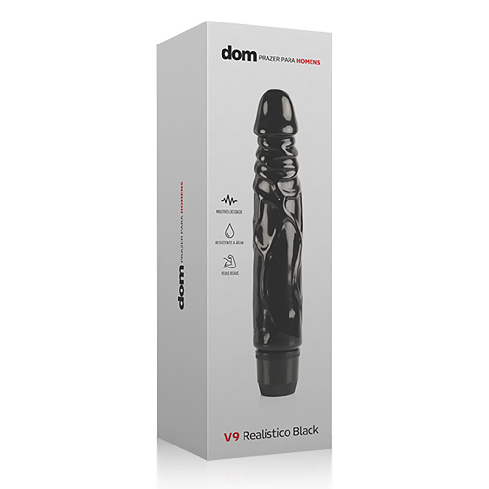 Vibrador Pênis Realístico V9 Multivelocidade 17 x 3,4cm em Jelly Preto | Foto 03 Vibrador Pênis Realístico V9 Multivelocidade 17 x 3,4cm em Jelly Preto | Foto 03
