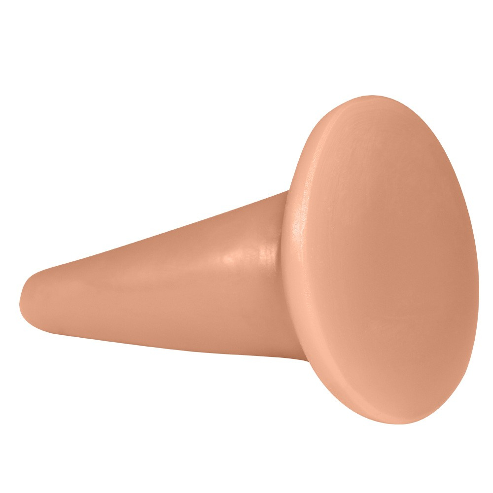Plug Anal Cone de PVC Flexível 13 x 4,3cm Bege | Foto 04 Plug Anal Cone de PVC Flexível 13 x 4,3cm Bege | Foto 04