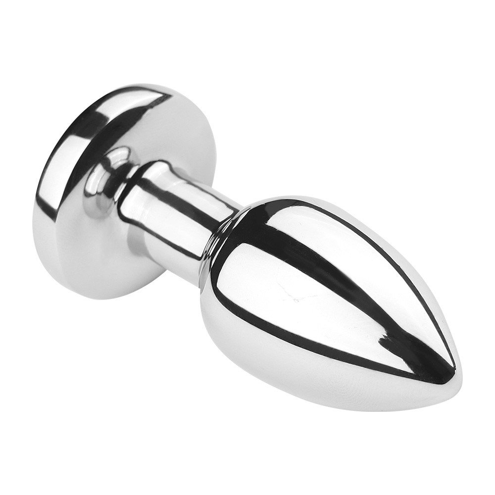 Plug Anal em Aço Recarregável com 10 Vibrações e Controle sem Fio 8 x 3,4cm Prata | Foto 03