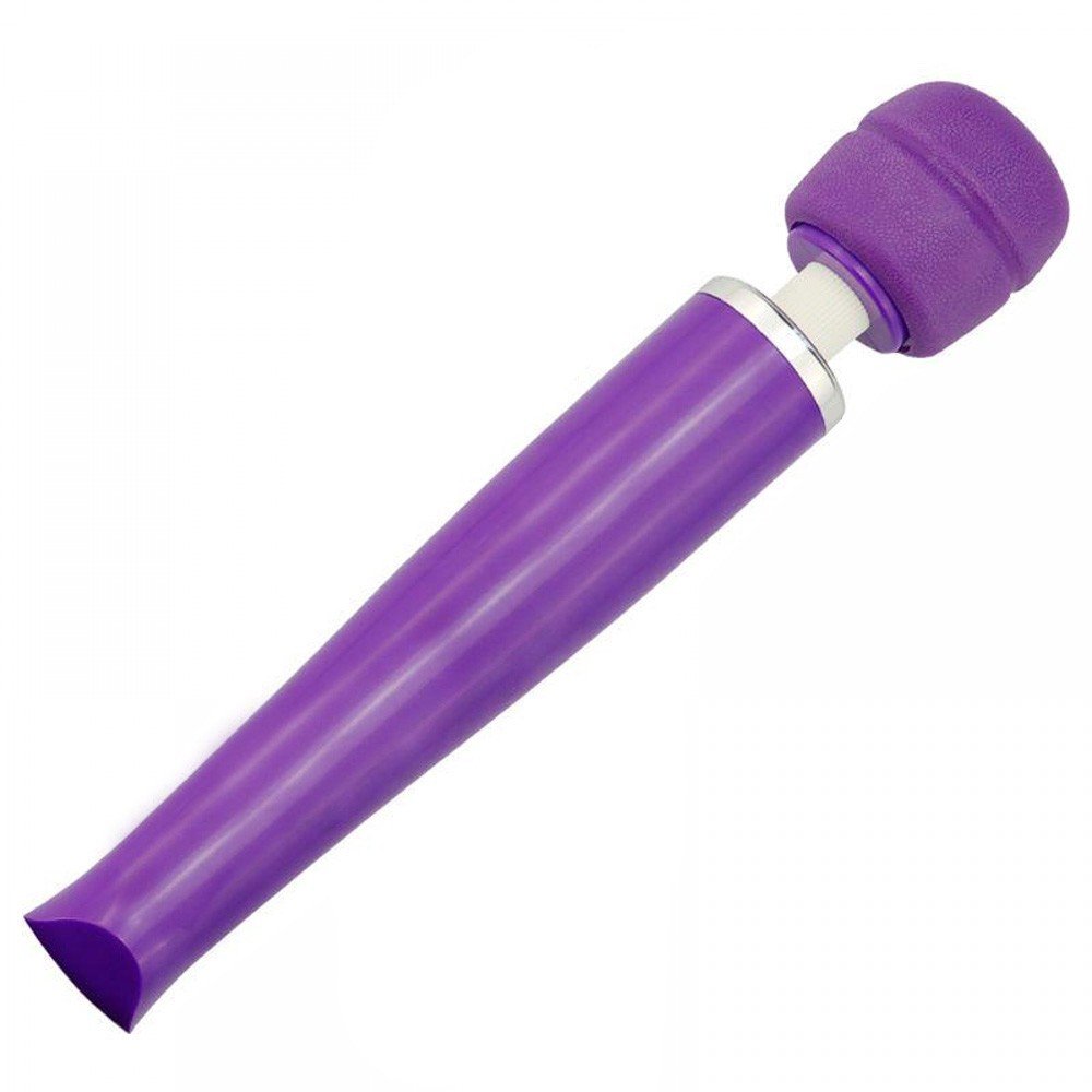 Massageador Magic Wand Big Bivolt Roxo em perspectiva lateral