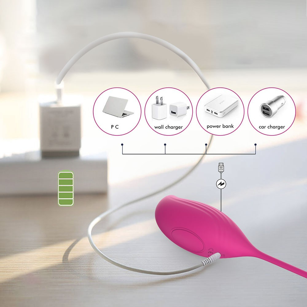 Vibrador Bullet Recarregável em Silicone com 10 Vibrações e Controle por APP Bird Pink | Foto 05