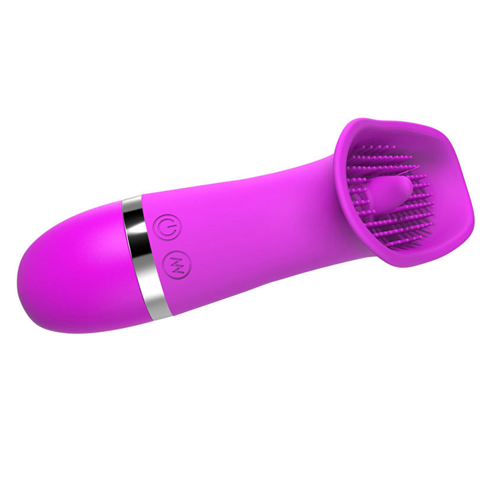 Vibrador para Clitóris com Língua e Cerdas em Silicone com 30 Vibrações Pink | Foto 03