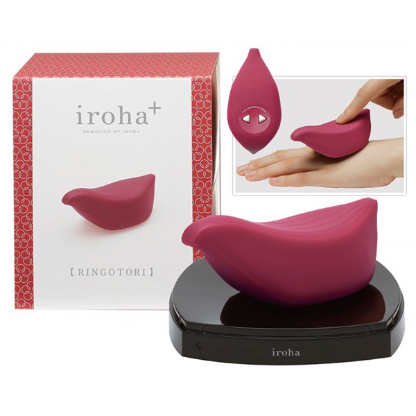 Vibrador Tori Iroha by Tenga na cor Vinho em vista detalhada, real�ando a textura do silicone m�dico