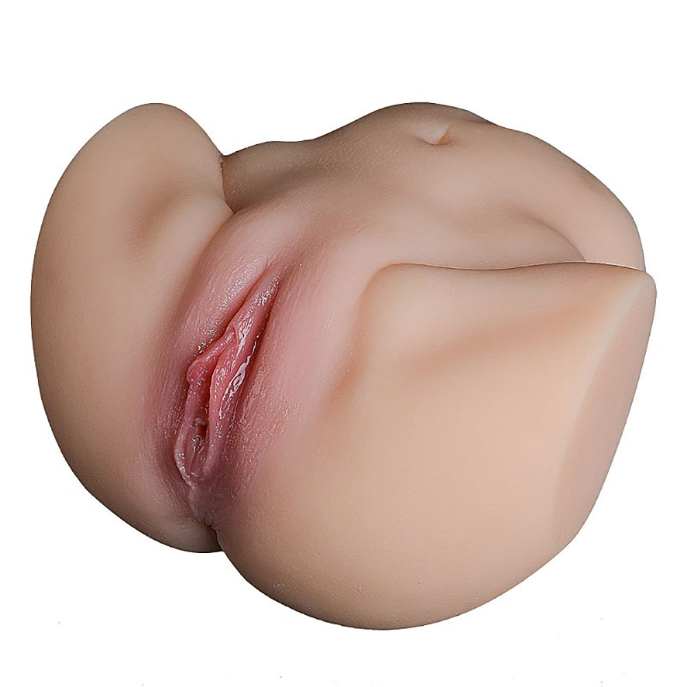 Masturbador Vagina e Ânus em Cyberskin Super Realístico V em Formato de Bumbum Bege | Foto 03