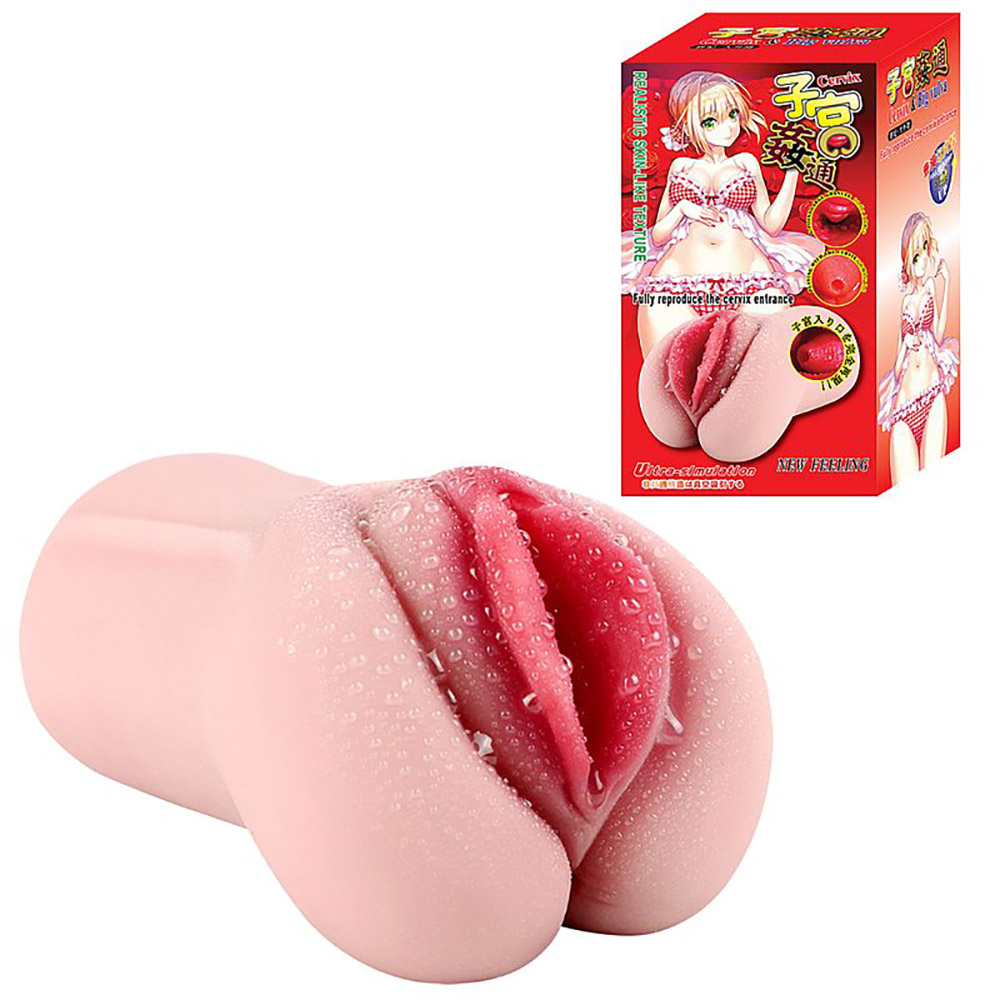 Masturbador Vagina em Cyberskin com Textura Interna Cervix Girl Bege | Foto 06