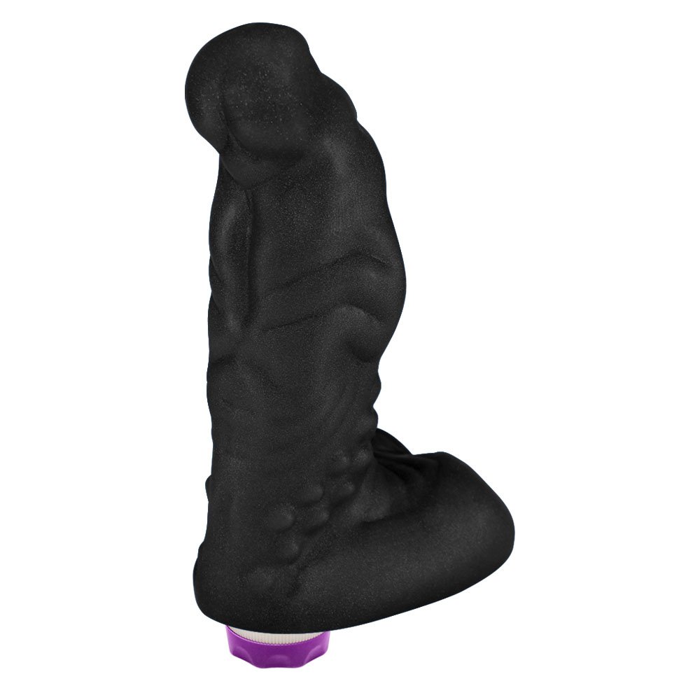 Pênis Feito em PVC Flexível com Escroto e Vibrador Goodzilla 20 x 6,5cm Preto | Foto 02
