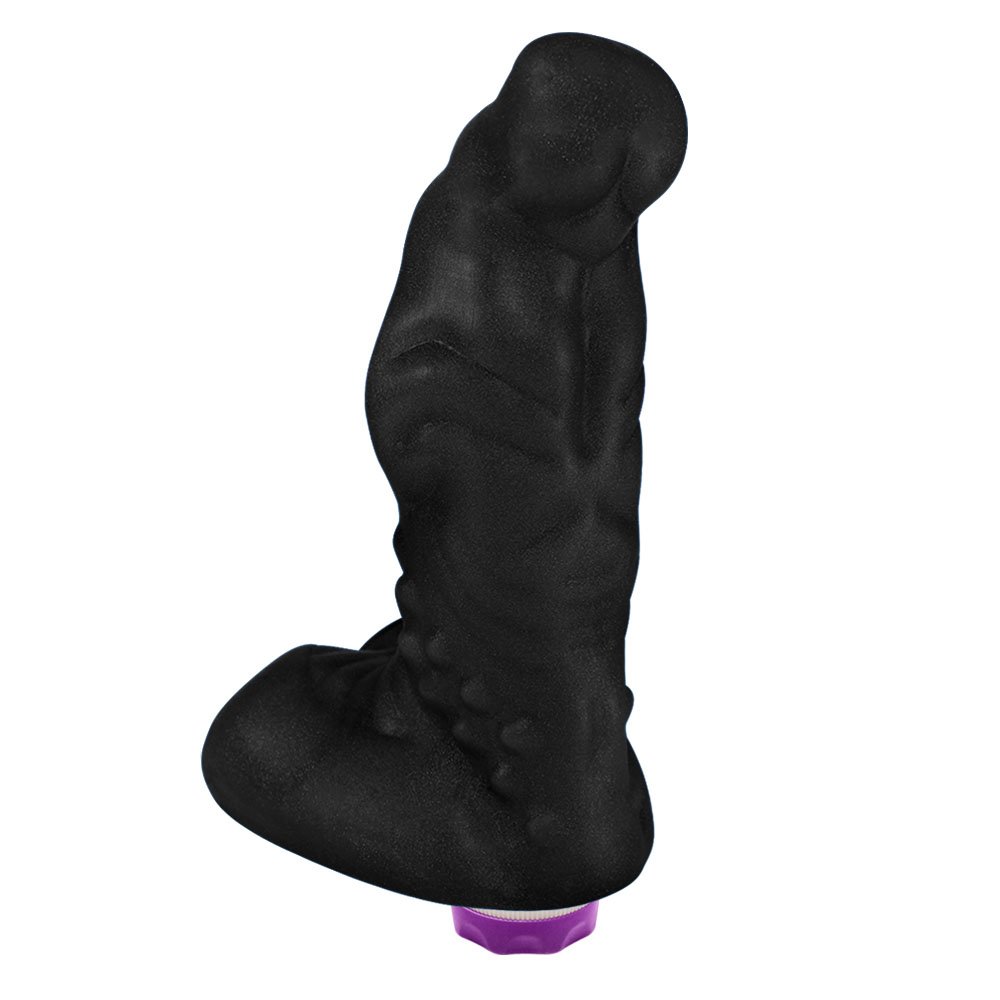 Pênis Feito em PVC Flexível com Escroto e Vibrador Goodzilla 20 x 6,5cm Preto | Foto 04