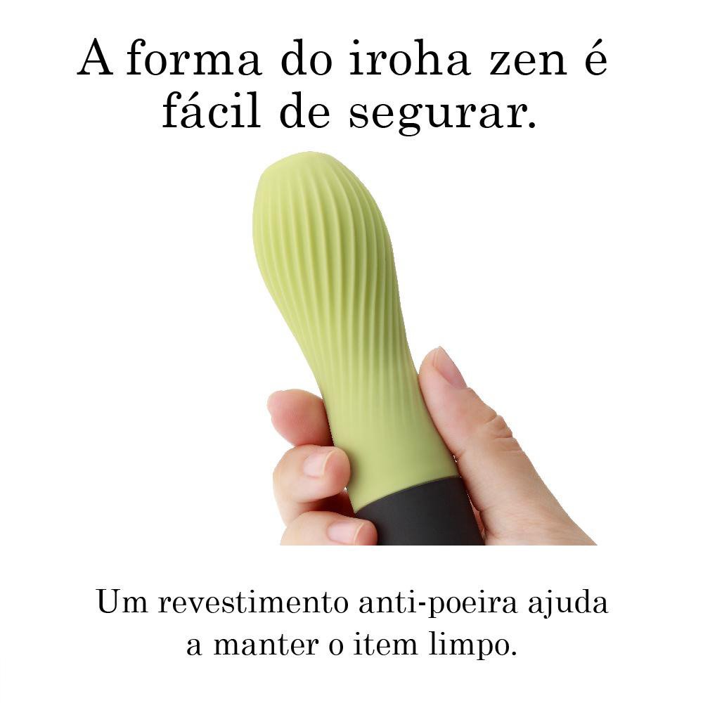 Vibrador Feminino Zen Matcha em Silicone M�dico com 3 Velocidades Verde - Cole��o Iroha by Tenga | Foto 02