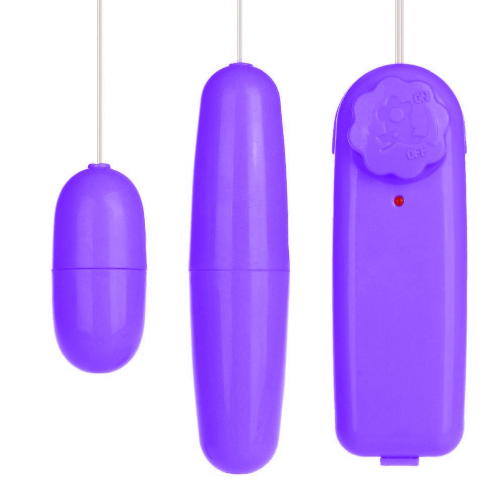 Vibrador Bullet Duplo em Plástico Rígido Multivelocidade e Controle com Fio Roxo | Foto 02