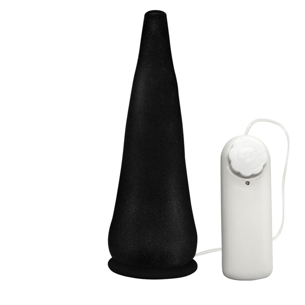 Dildo Feito em PVC Flexível em Formato de Tentáculos com Vibrador e Ventosa 18 x 5cm Preto | Foto 03