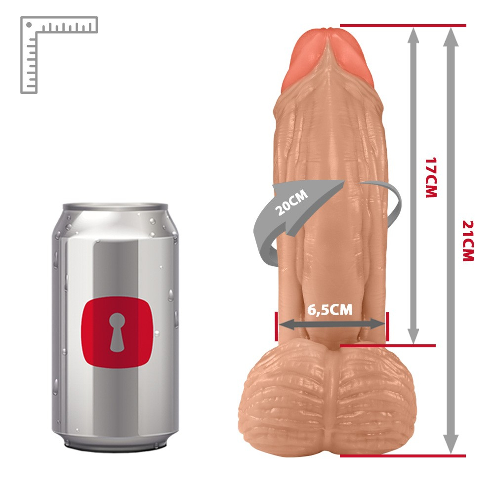 Cinta Peniana em Vinil Strap-on para Inversão de Papel + Pênis Large Flexível com Escroto 21 x 6,5cm | Foto 06