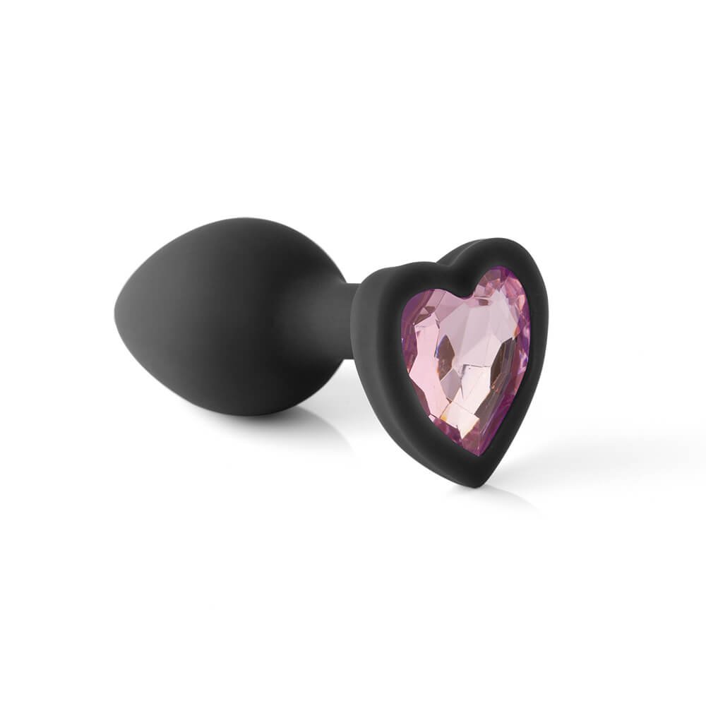 Plug Anal Joia em Silicone com Base em Formato de Cora��o Ben Preto | Foto 02