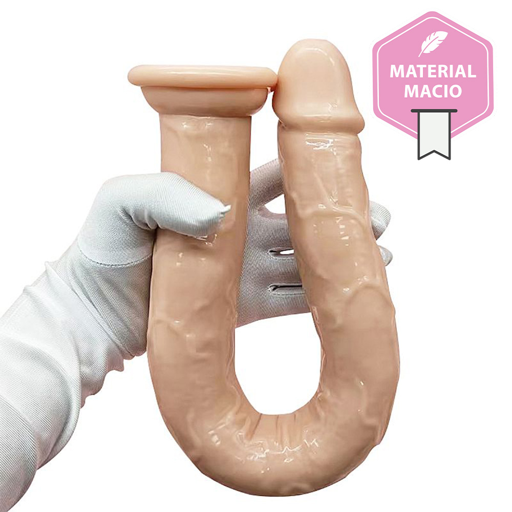 Pênis Realístico com Ventosa Biglong - Dildo em TPE (Jelly Macio) Flexível 45 x 4,5cm Pele | Foto 02