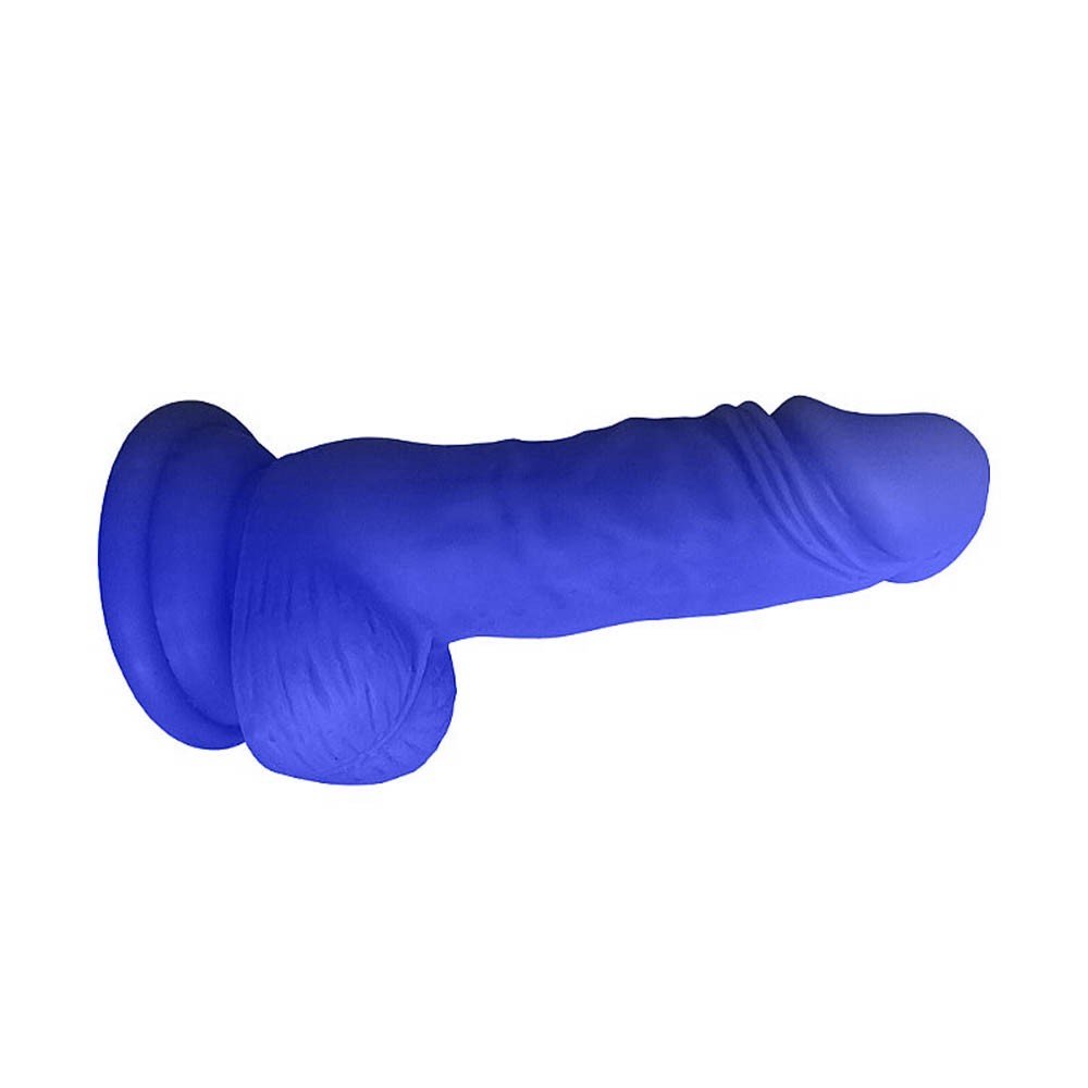 Pênis Realístico em Silicone com Escroto e Ventosa que Muda de Cor 11,5 x 3cm Azul | Foto 02