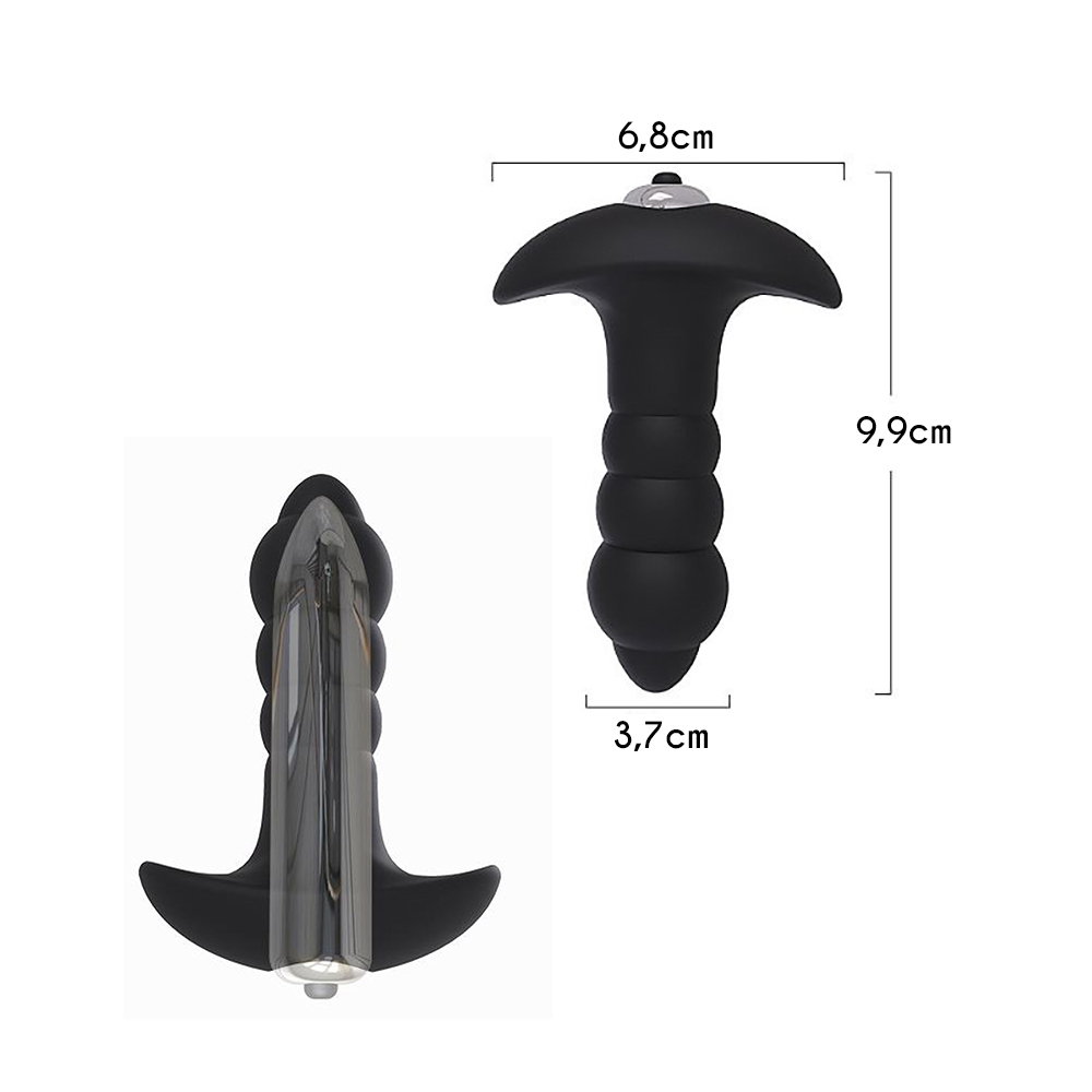 Plug Anal com Vibrador em Silicone Butt Plug Bubble Preto | Foto 06 Plug Anal com Vibrador em Silicone Butt Plug Bubble Preto | Foto 06