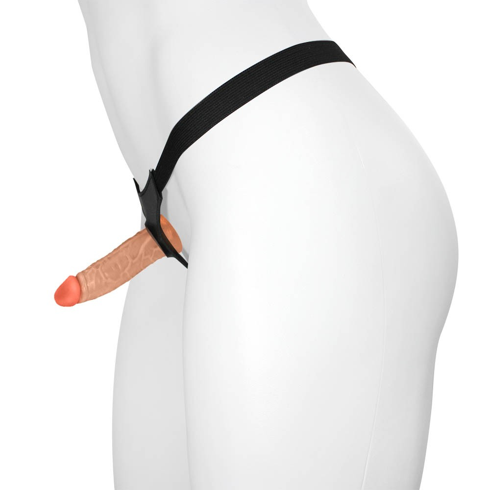 Cinta Peniana com P�nis Real�stico Tortinho 13,5 x 4cm Bege | Foto 02