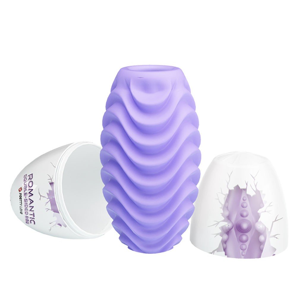 Masturbador Vazado Masculino em Silicone Romantic Lilás | Foto 01