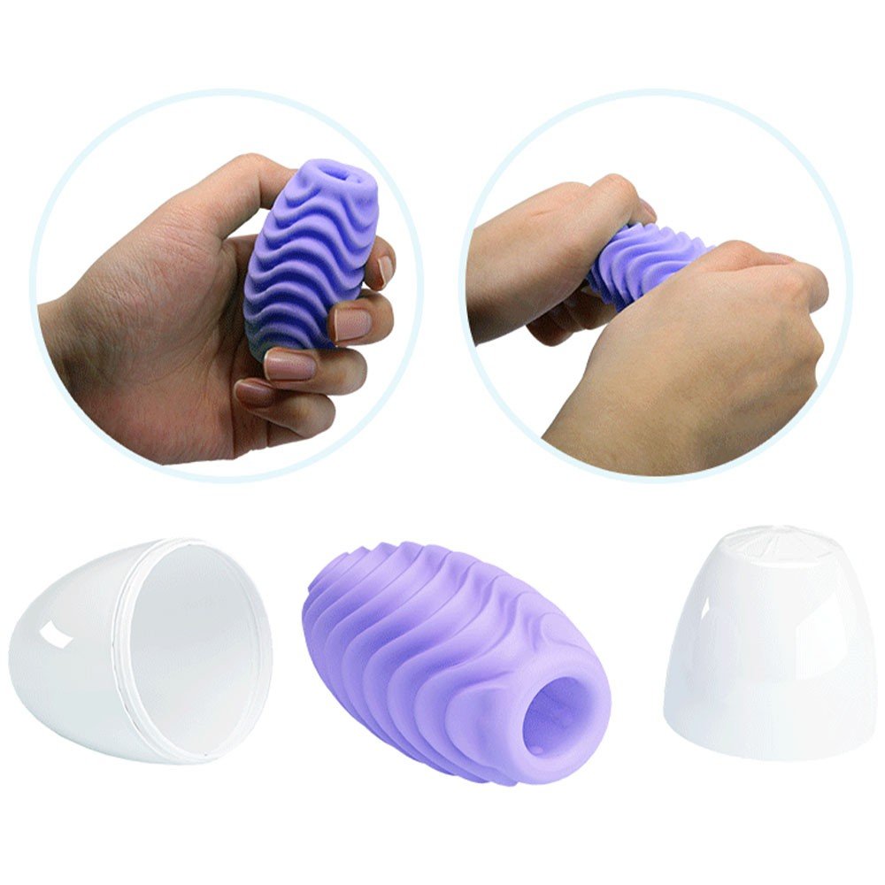 Masturbador Vazado Masculino em Silicone Romantic Lilás | Foto 02