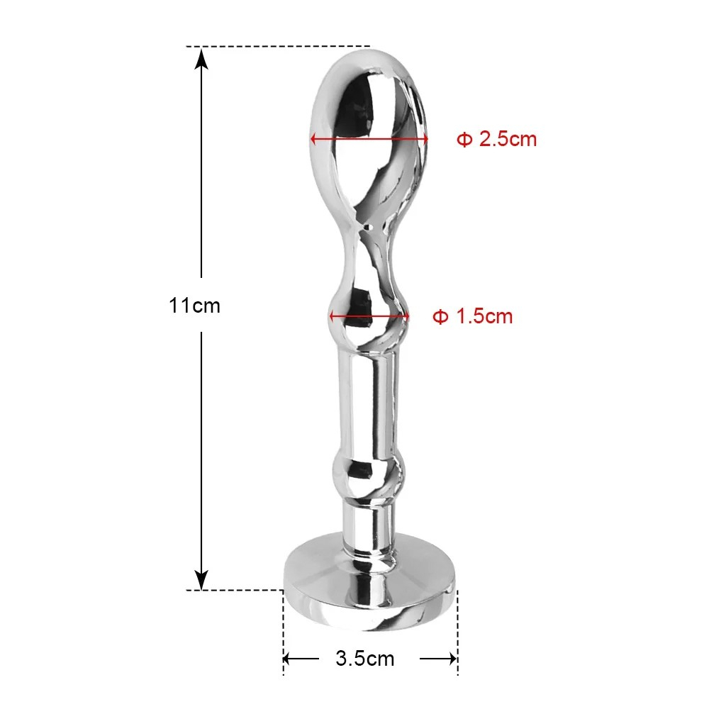 Plug Anal Joia em A�o com Base Redonda Remov�vel Desenho Espiral Roxo - close na ponta