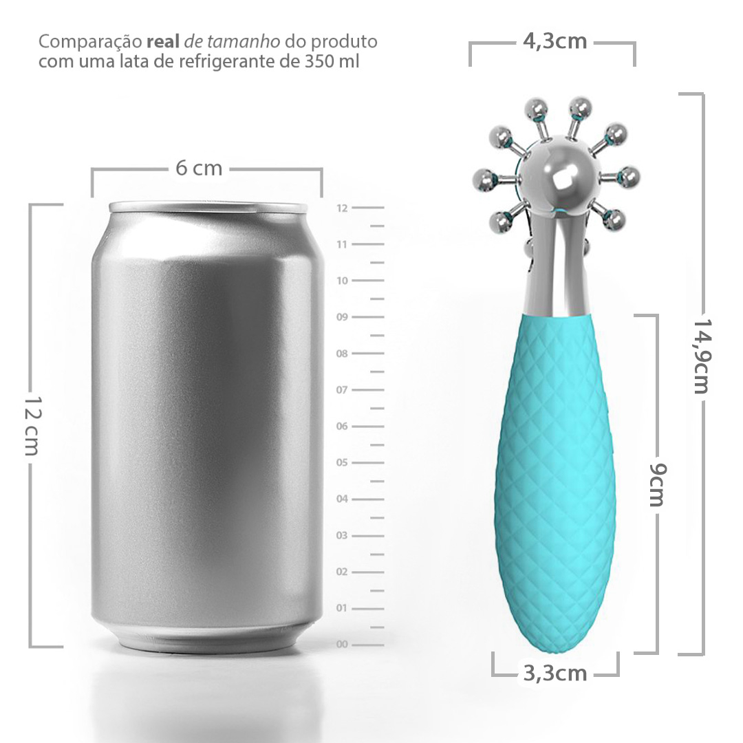 Detalhe do carregamento USB do Vibrador Feminino Silicone Cyan, indicando a praticidade do produto