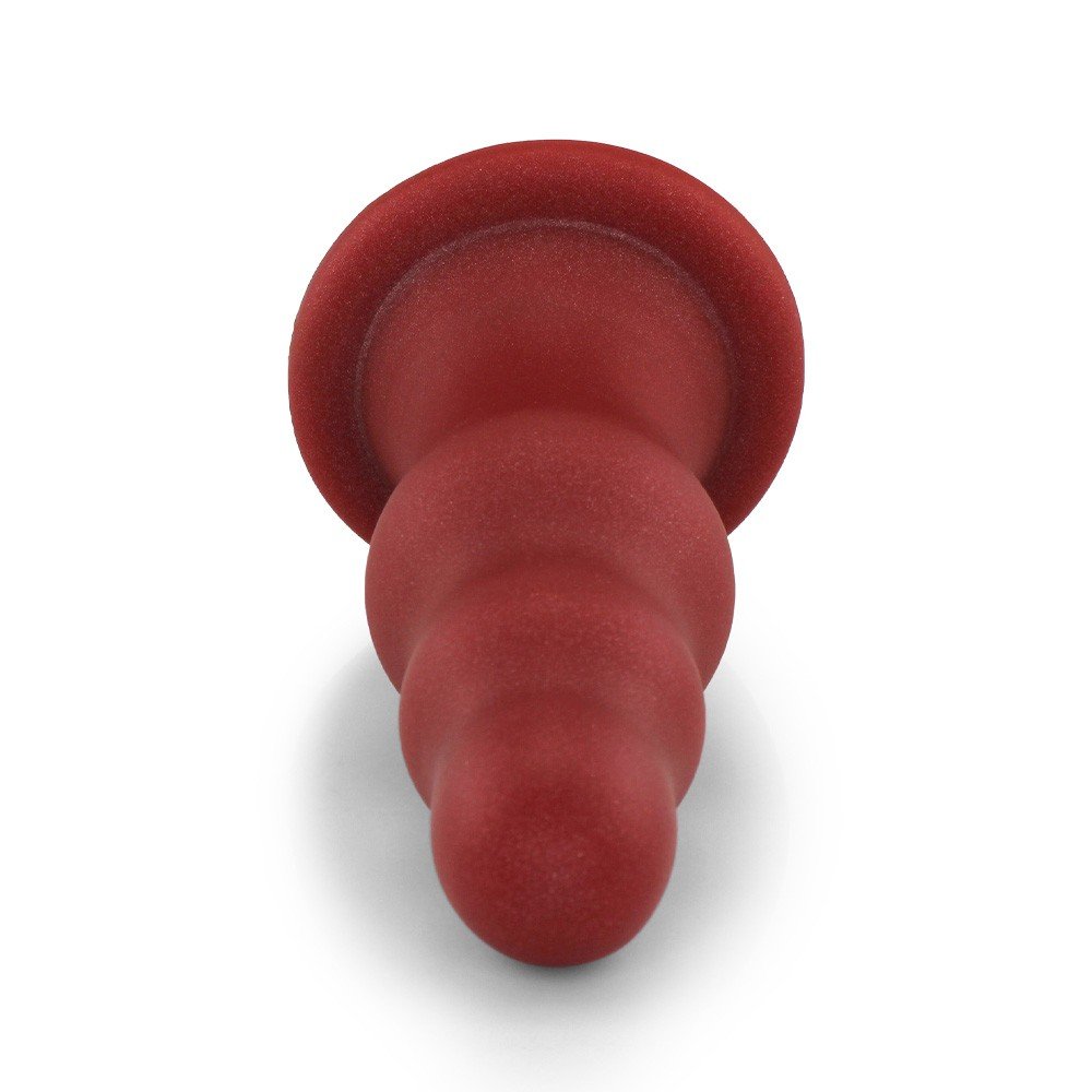 Plug Anal Gigante Flexível Escalonado 23 x 8cm Vermelho | Foto 04