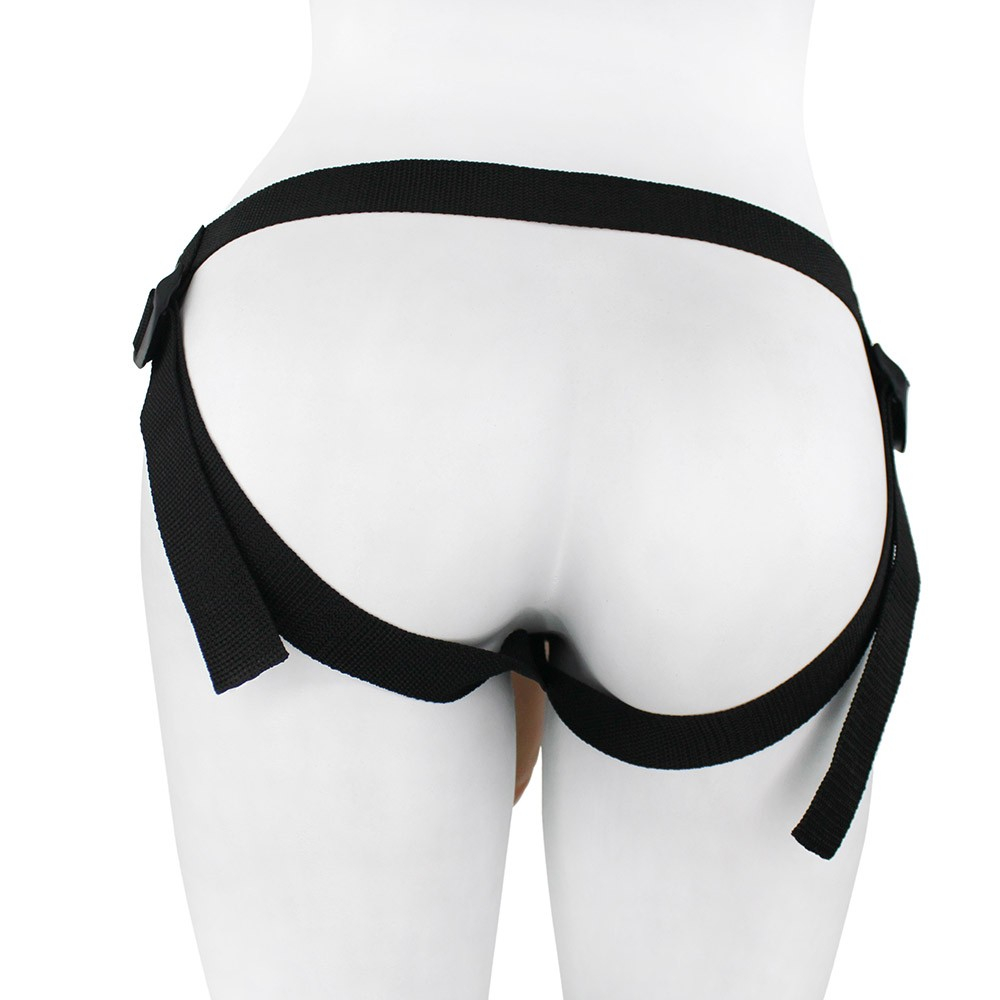 Cinta Peniana com P�nis Real�stico com Escroto e Base Triangular 25 x 6cm Bege | Foto 02