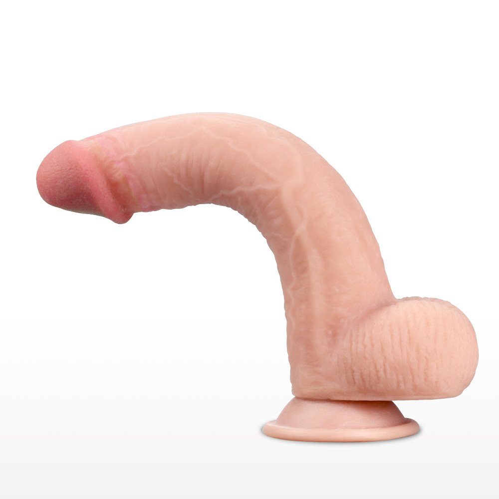 Pênis Realístico Beliscável em Cyberskin com Escroto e Ventosa 23x4cm Bege | Foto 03 Pênis Realístico Beliscável em Cyberskin com Escroto e Ventosa 23x4cm Bege | Foto 03