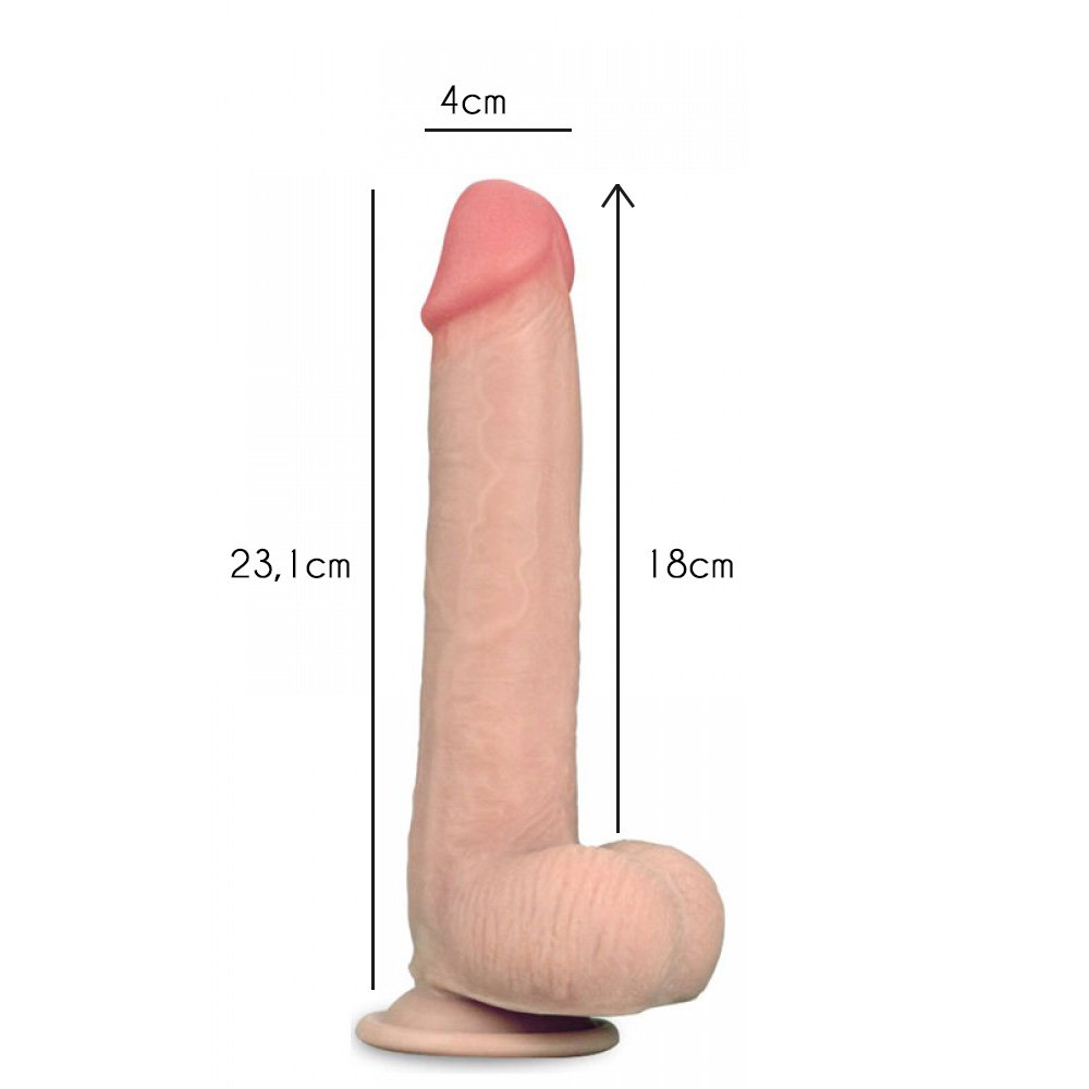 Pênis Realístico Beliscável em Cyberskin com Escroto e Ventosa 23x4cm Bege | Foto 05 Pênis Realístico Beliscável em Cyberskin com Escroto e Ventosa 23x4cm Bege | Foto 05