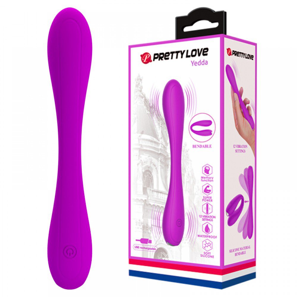 Vibrador para Casal Recarregável em Silicone com 12 Vibrações Yedda Roxo | Foto 01 Vibrador para Casal Recarregável em Silicone com 12 Vibrações Yedda Roxo | Foto 01