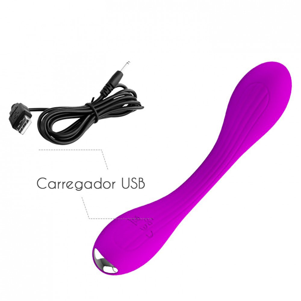 Vibrador para Casal Recarregável em Silicone com 12 Vibrações Yedda Roxo | Foto 06 Vibrador para Casal Recarregável em Silicone com 12 Vibrações Yedda Roxo | Foto 06