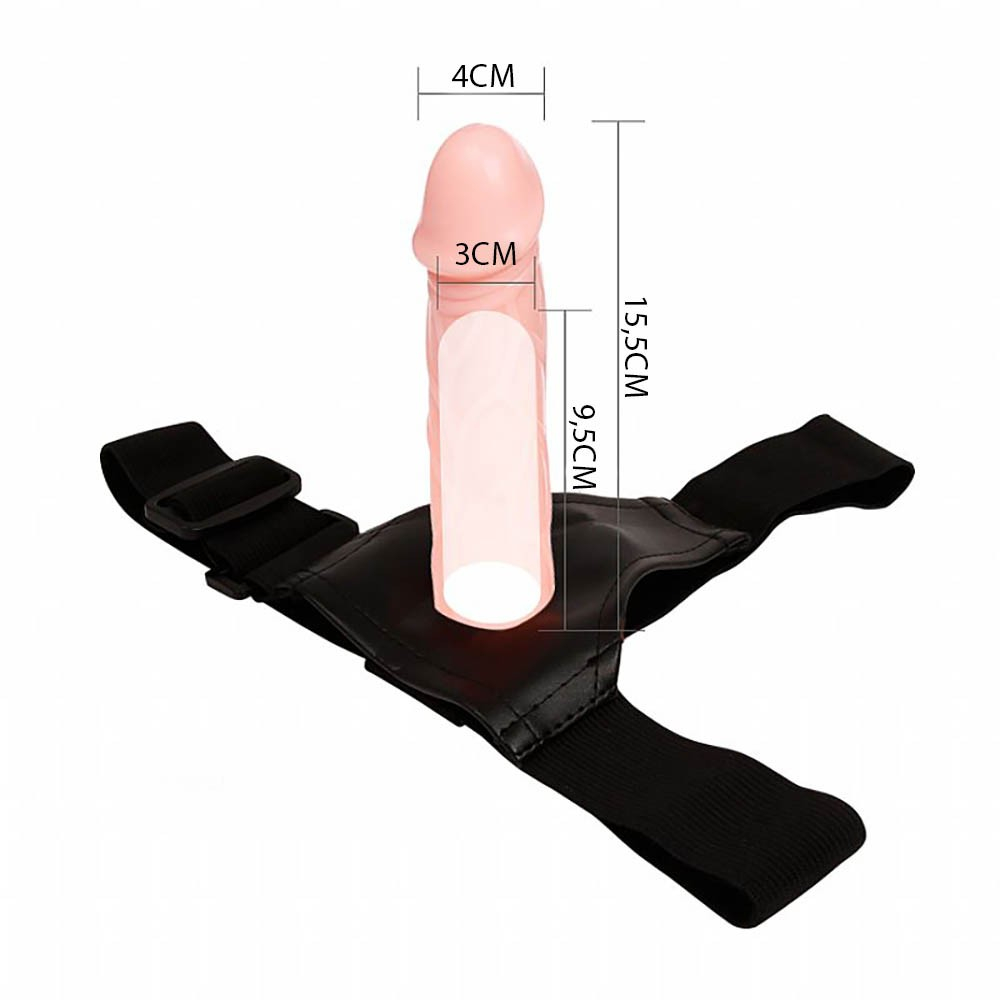 Capa Peniana com Cinta em PVC Real�stica 15 x 3cm Jessica Bege | Foto 06