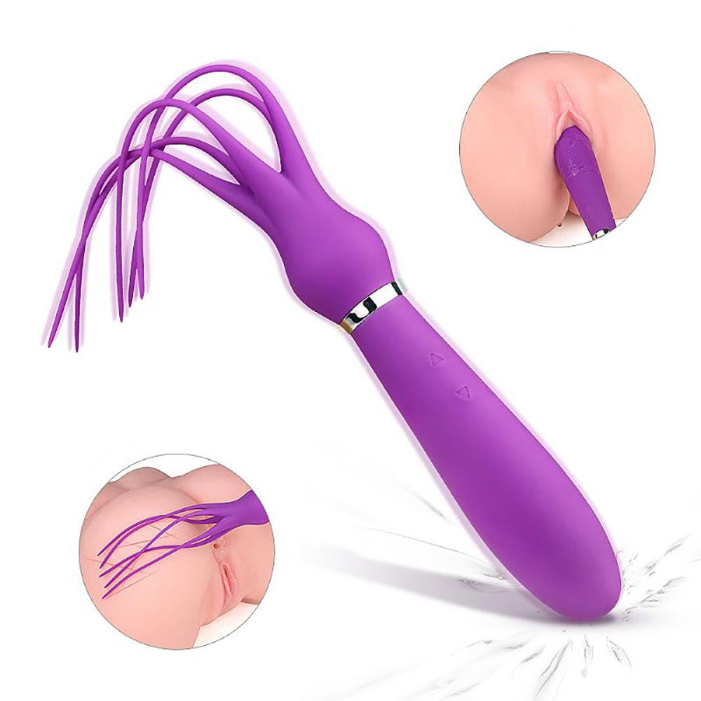 Vibrador Feminino em Silicone Recarregável com 9 Vibrações Squid Roxo | Foto 01