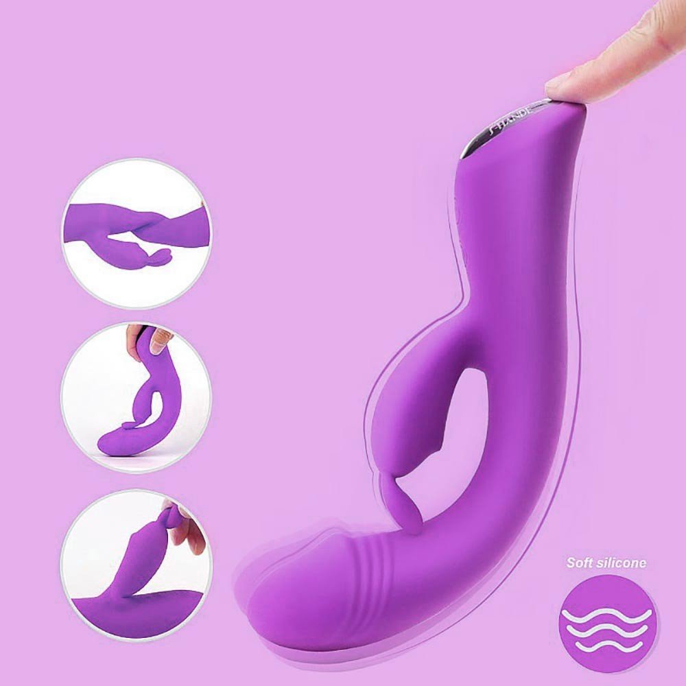 Instru��es de como usar o Vibrador Baby Bunny Roxo para diferentes tipos de est�mulo