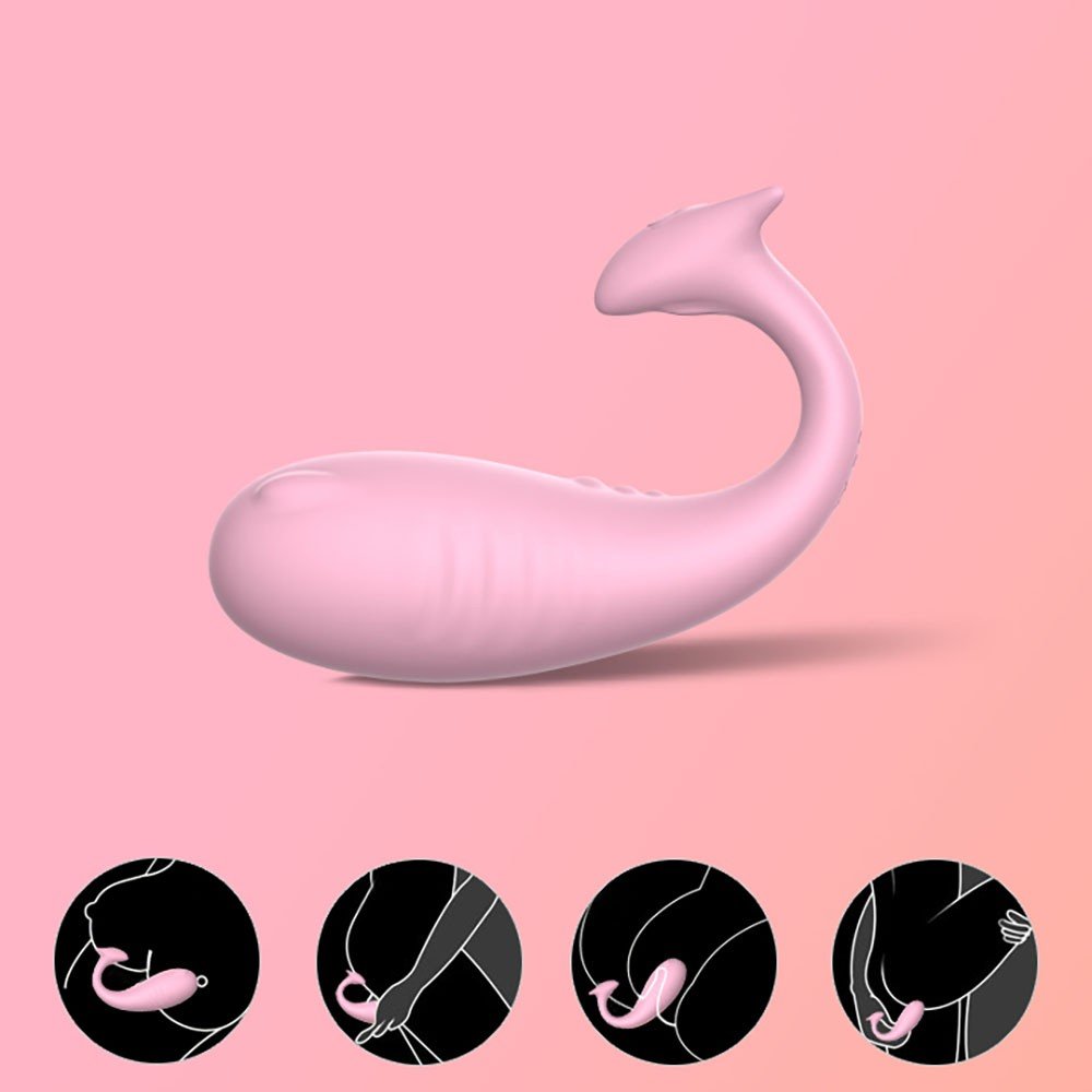 Vibrador para Clit�ris em Silicone Recarreg�vel 8 Modos de Vibra��o Rosa em uso, ilustrando a estimula��o clitoriana.