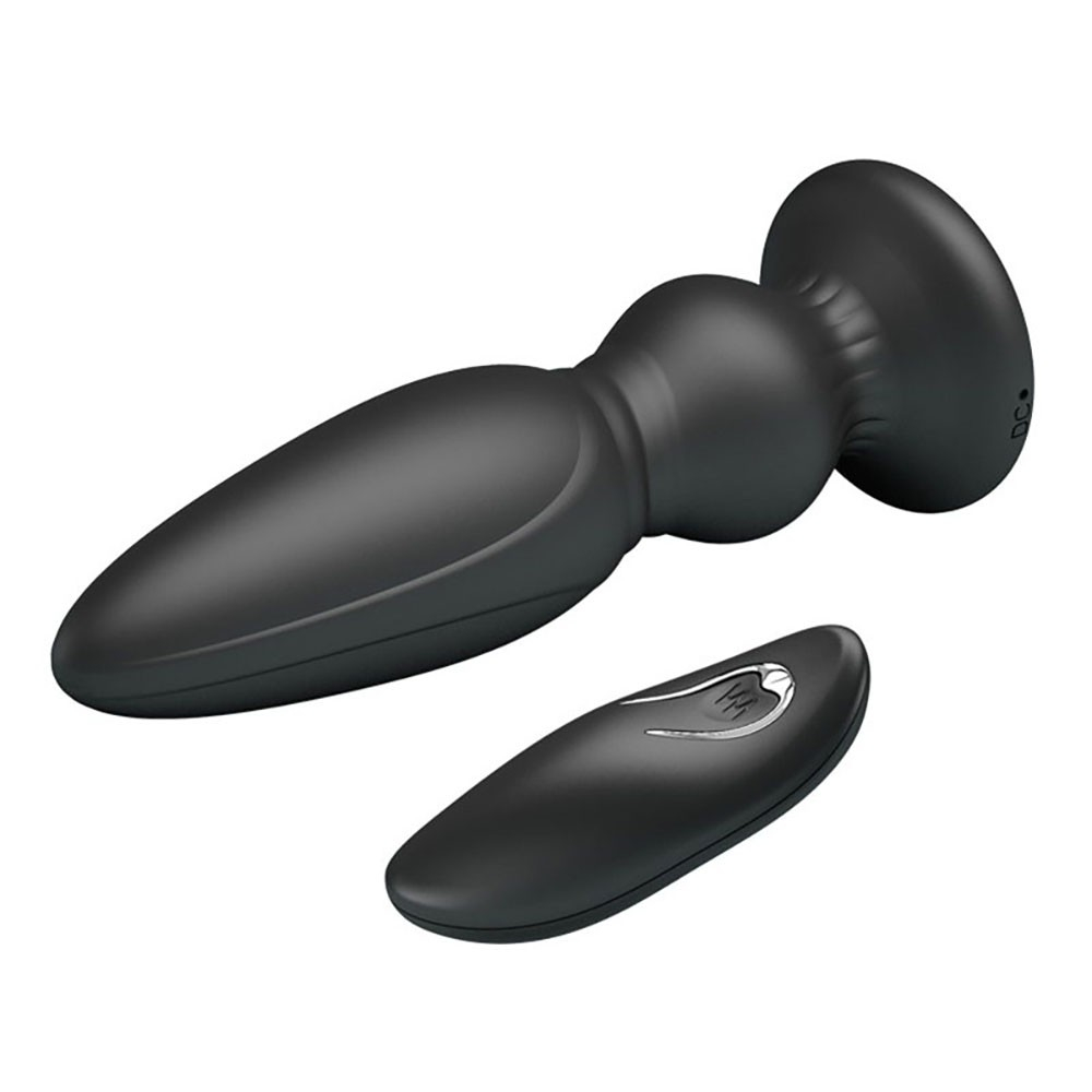 Plug Anal em Silicone Recarregável com 12 Vibrações e Controle sem Fio Mr Play Preto | Foto 04