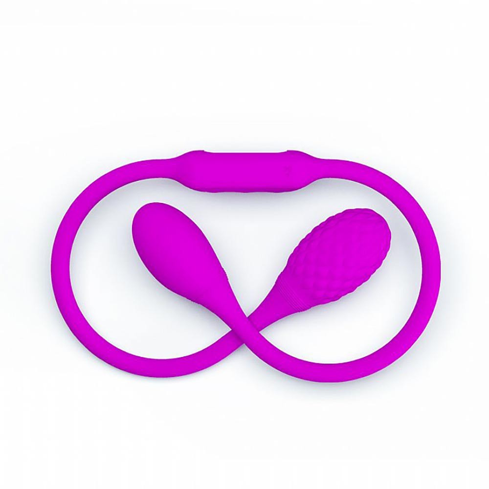 Vibrador Duplo em Silicone Recarregável com 12 Vibrações Lover's Whip Roxo | Foto 04