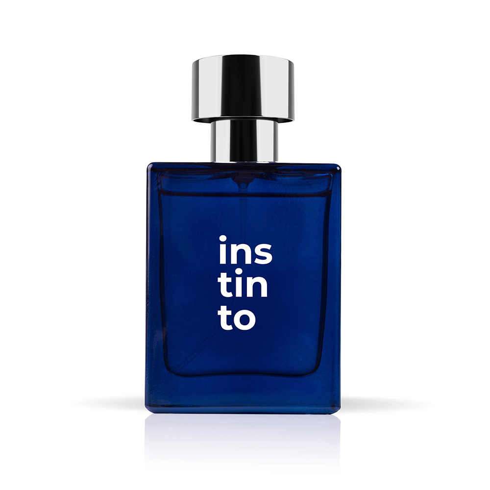 Frasco do perfume Olove Instinto com 50ml vis�vel e detalhes da marca