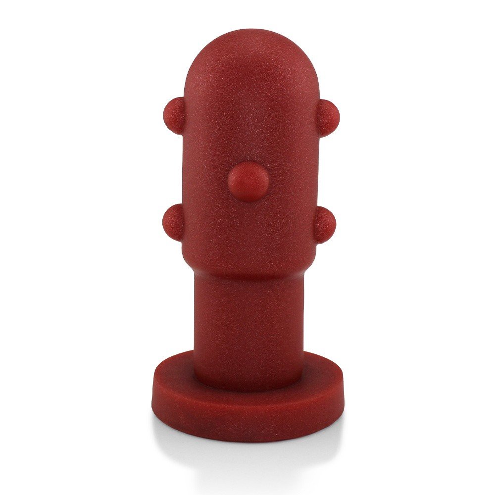 Plug Anal Grande Flexível Cactus 20 x 7cm Vermelho | Foto 02