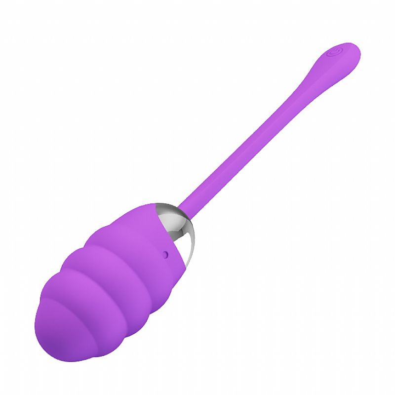 Vibrador Bullet Franklin Roxo em Silicone com 12 Vibra��es Recarreg�vel via USB - Vista lateral mostrando flexibilidade e formato