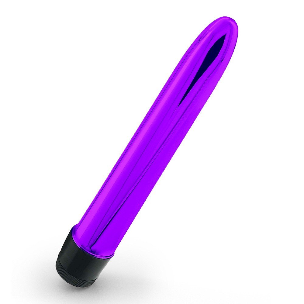 Vibrador Personal Roxo em ABS de 13cm com sua ponta delicadamente curvada e corpo elegante.