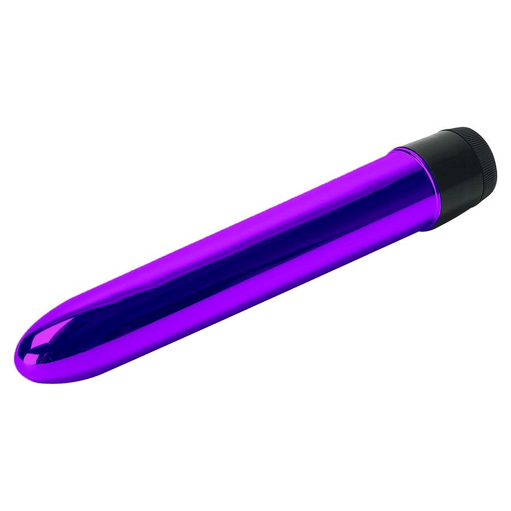 Vibrador Personal Roxo em ABS Multivelocidade, vista lateral detalhada